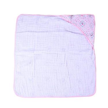 Imagem de Toalha De Banho Fralda Bebê Soft Com Capuz Menino E Menina 80x80cm - P