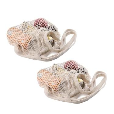 Imagem de SQXBK Bolsa reutilizável de 350 mm, 2 peças, supermercado, compras, frutas, legumes/armazenamento de brinquedos, bolsa de mão longa