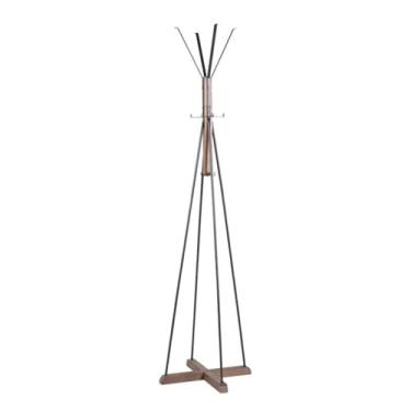 Imagem de ZzleoyuUUs-12 Suporte de casaco independente de aço inoxidável com 8 ganchos, rack de armazenamento de roupas modernas de luxo para quarto, sala de estar, cabideiro em pé