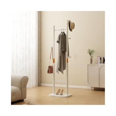 Imagem de ZzleoyuUUs-12 Suporte para casaco de canto interno cabide de madeira maciça para armário de canto para sala de estar cabide de cabide (branco)