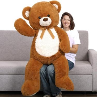 Imagem de Ursinho de pelúcia Tezituor Big Teddy Bear 1,3 m marrom escuro