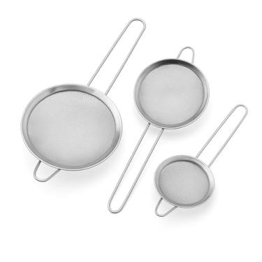 Imagem de Jogo 3 Peneira de Inox - Tres tamanhos 08-10-12cm?