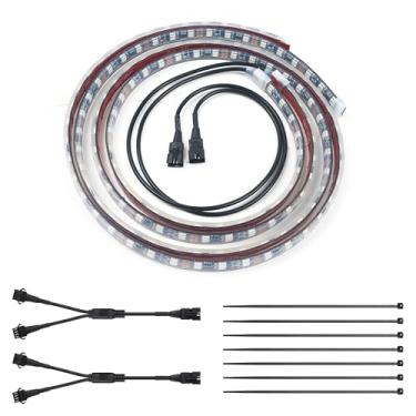 Imagem de DITRIO 2 Peças De Tiras Luz Led Pixelglow Underglow 4 Pés, Dc 12V Para Motocicletas, Triciclos, Reboques, Carrinhos Golfe, Quadriciclos, Utvs (Somente Séries)