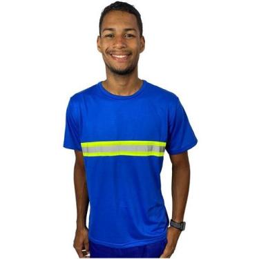 Imagem de Camiseta Manga Custa RESISTENTE com Faixa Refletivo Malha Fria Uniform