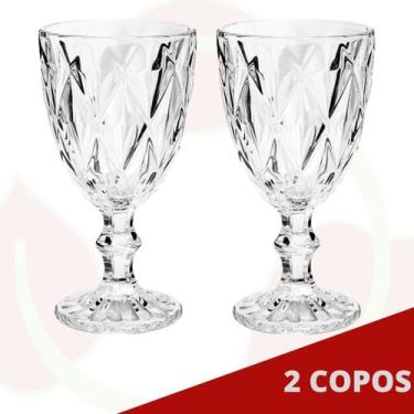 Imagem de 2 Taça Diamante Bico De Jaca 300ml Transparente - ECO'S, Diamante