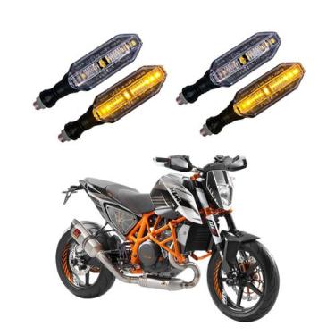 Imagem de KIT 4 Setas Esportivas Pisca de Led Modelo P26 Para Moto KTM DUKE 690 