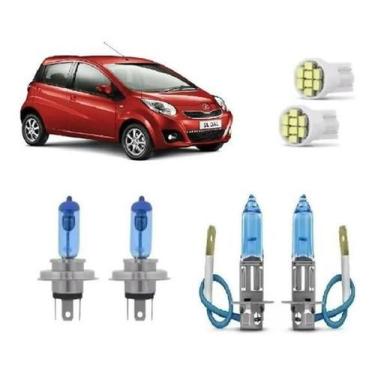 Imagem de Kit Lâmpada Super Branca Jac J2 J3 Farol Alto Baixo Milha - Techone