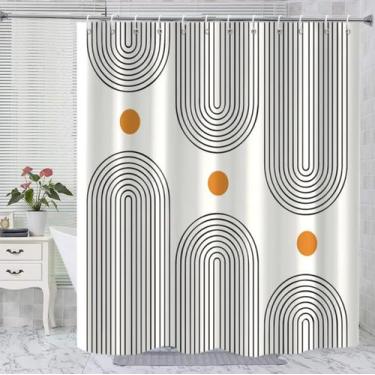 Imagem de Cortina de chuveiro GKLEASG Boho Mid Century Extra Long 180x210cm