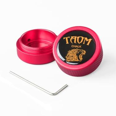 Imagem de Suporte redondo para giz de piscina TAOM, cubos portáteis de giz, mini suporte magnético de giz de bilhar, caixa de giz para tacos de bilhar, caixa de contêiner para ferramenta de ponta de taco de