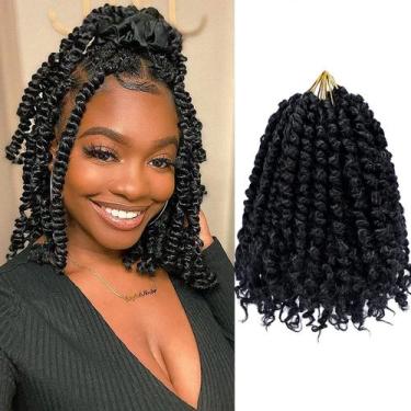 Imagem de Passion Twist Hair LOSMOEER, pré-torcido, 10 polegadas, pacotes com 8