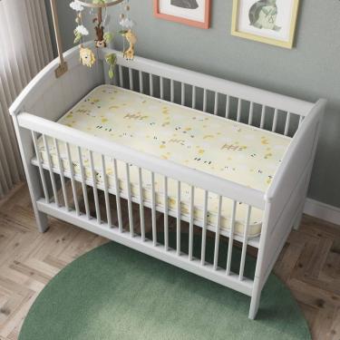 Imagem de Colchão Baby Berço D18 130x70x7 BMS Estampado Amarelo