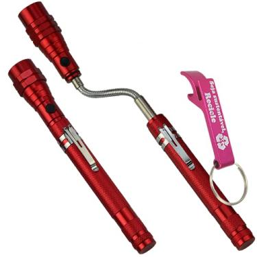 Imagem de Lanterna de LED Telescópica Flexível Laser Pointer com Imã Vermelho + Chaveiro CBRN16327