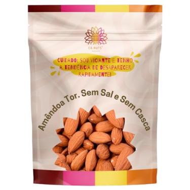 Imagem de 1 Kg Amêndoa Torrada Sem Sal e Sem Casca Premium Ca.Nuts | Deliciosa e Saborosa Amêndoa Ca.Nuts (1 Kg)