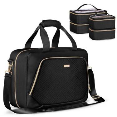 Imagem de Bolsa organizadora de maquiagem Prokva Professional Travel Case preta