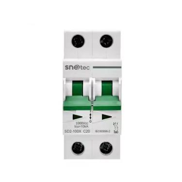 Imagem de Disjuntor Snetec 2P 1000V 10A - 63A DC Proteção Fotovoltaica, 20A