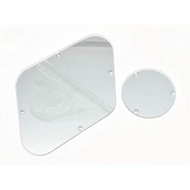 Imagem de Dopro Placa de controle traseiro LP capa de cavidade para EUA Les Paul Silver Mirror
