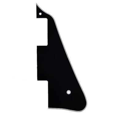 Imagem de Picareta de guitarra elétrica estilo clássico Les Paul Pickguard para guitarra estilo LP com parafusos de montagem (preto-3ply)