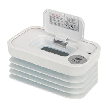 Imagem de Luwecf Aquecedor de Lenços Umedecidos, Aquecedor de Fraldas, Máquina de Lenços Umedecidos de Grande Capacidade, Aquecedor de Fraldas para Viagem, Carro, Casa, Branco