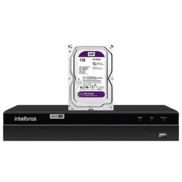 Imagem de Kit de DVR Inteligente Intelbras MHDX 1208 com HD 1TB Purple