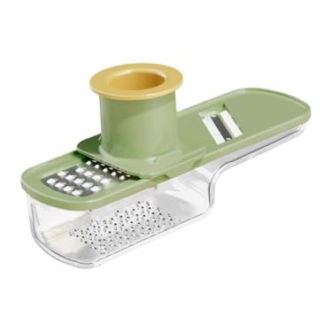 Imagem de IEUDNS Ralador de alho e gengibre, ferramenta de cozinha com recipiente, cortador de alho portátil de fácil manuseio para cozinha, assar, sala de, Verde