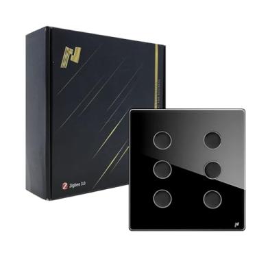 Imagem de Interruptor Touch 6 Botões Zigbee 3.0 4x4 NovaDigital Business Compatível Google Assistente e Alexa 800W (Preto)