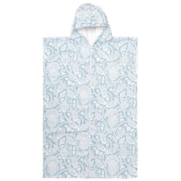 Imagem de Roupão para troca de roupa, toalha de microfibra macia, poncho com capuz e zíper, poncho de surfe seco, toalha de troca portátil para mulheres, homens, surfe, natação, acampamento, viagem, 110 x 75 cm