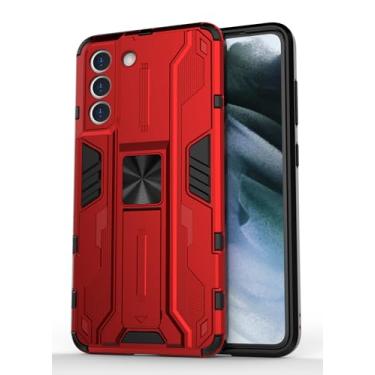 Imagem de SORAKA Capa para Samsung Galaxy S21 FE 5G com suporte Capa de proteção resistente para Samsung Galaxy S21 FE 5G Capa com placa de metal para suporte magnético para carro Capa Silm Fit