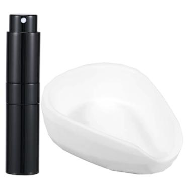 Imagem de Kit de dosagem de grãos de café e frasco de spray, copo de dosagem de grãos de café duradouro fácil de usar, fácil de limpar, kit de redução de estática e spray para solo (branco)