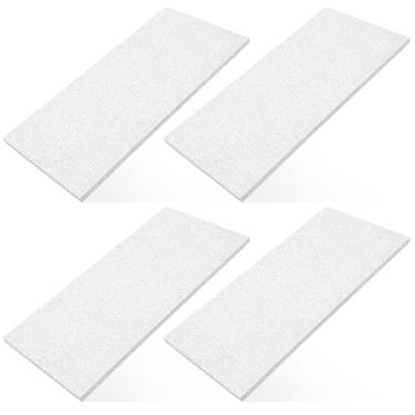 Imagem de Sasylvia 4 peças de painéis refratários para lareira placa de defletor para fogão a lenha 2300F placa de isolamento de fibra de vermiculita peças de substituição de lareira para forjas de lareira