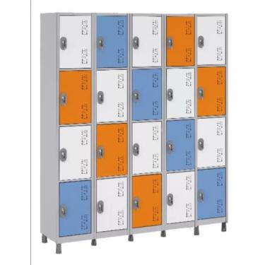 Imagem de Armário Locker 20 Portas de Aço para Academia - W3, TRICOLOR