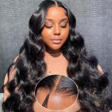 Imagem de Peruca QUANDIAN Wear and Go sem cola para cabelo humano de 32 polegada