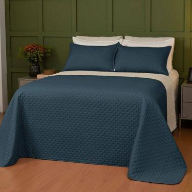 Imagem de Cobreleito King Lavive Comfy 03 Peças Toque De Pluma Azul