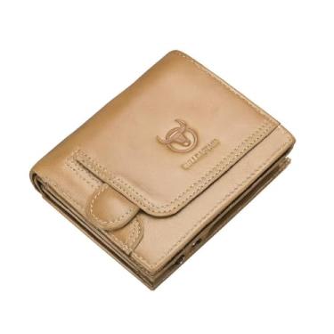 Imagem de Carteira Masculina Porta-Cédulas Porta-Cartão em Couro Genuíno 15 Compartimentos Para Cartões Bloqueio RFID Bifold – Bullcaptain (Marrom)