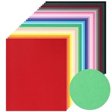 Imagem de Shindel 27 folhas de cartolina colorida texturizada A4, 30 cores, papel de textura de um lado, papel de construção A4 para fazer cartões, scrapbooking, artesanato
