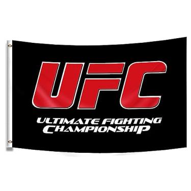Imagem de ENMOON Bandeira do UFC Fighting Championship Banner 9,5 x 1,5 m, decoração de caverna masculina para quarto interno e externo