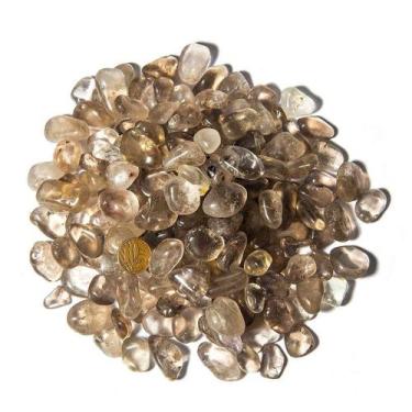Imagem de 5kg Quartzo Fumê Rolado Pedra Natural P 10 a 20mm Tipo B - Cristais de