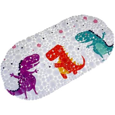 Imagem de Tapete Para Banheiro Antiderrapante Infantil Com Ventosa Box Banho Bebê Criança (Dinossauros)