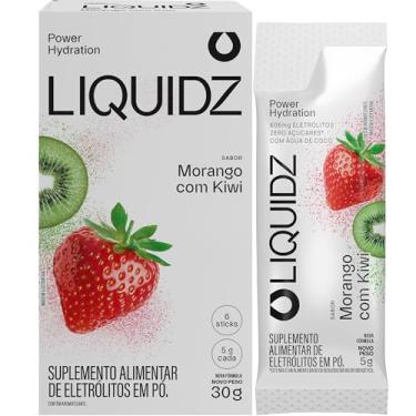 Imagem de LIQUIDZ® - Eletrólitos Zero Açúcares - Sabor Morango com Kiwi - Kit 1 Caixa - 6 sachês