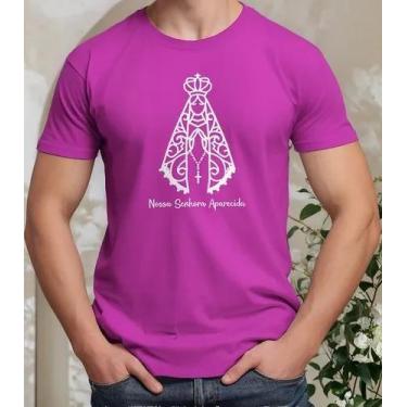 Imagem de Camiseta Camisa Adulto Feminina Masculina Algodão Nossa Senhora Aparec
