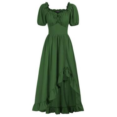 Imagem de Vestido Scarlet Darkness Renaissance Peasant Green Corset 2GG
