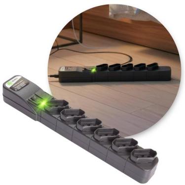 Imagem de Filtro de Linha 6 Tomadas Extensão 1,20 Metros Régua Bivolt - Ipec