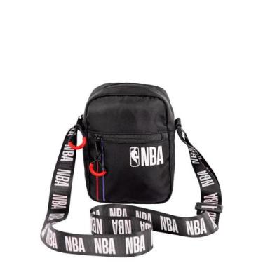 Imagem de Bolsa Cross Pequena Nba Pro - Preto em Nylon 19x14x9 cm 2L - Sestini