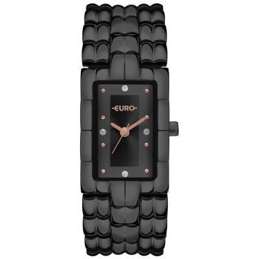 Imagem de Relógio Euro Feminino Ref: Eu2035yza/4p Clássico Retangular Black