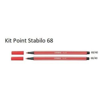 Imagem de Caneta Stabilo Pen 68 Kit C/2 Unidades  Vermelha