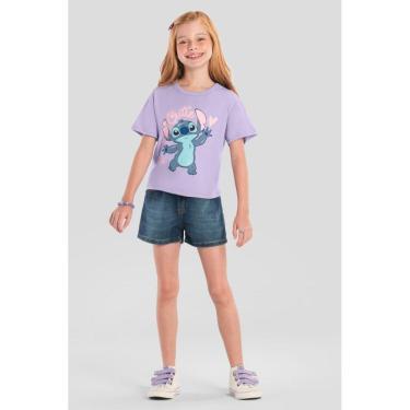 Imagem de Blusa infantil menina do Stitch com glitter Brandili