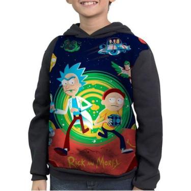 Imagem de Casaco Moletom Infantil Desenho Rick And Morty Full Print - smoke, Pre