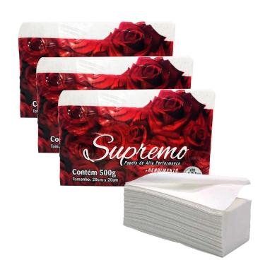Imagem de Papel Toalha 3000 Fls Interfolha Branco 100% Virgem Supremo
