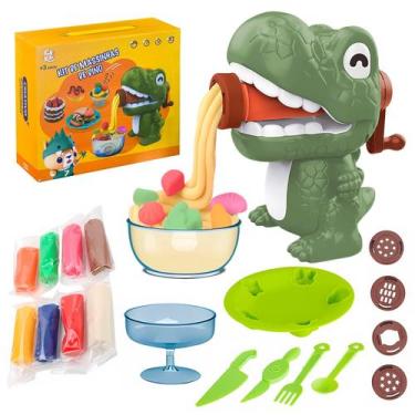 Imagem de Kit Massinha De Modelar Dinossauro Com Formas Acessórios Moldes Format