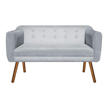 Imagem de NAMORADEIRA JULIA 2 LUGARES SUEDE CINZA