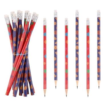 Imagem de 20un Lápis Desenho Animado Tema Rua, 2 Estilos Lápis de Madeira com Borrachas Suprimentos para Festa de Biscoitos Papelaria para Sala Aula Prêmios Escritório Escolar